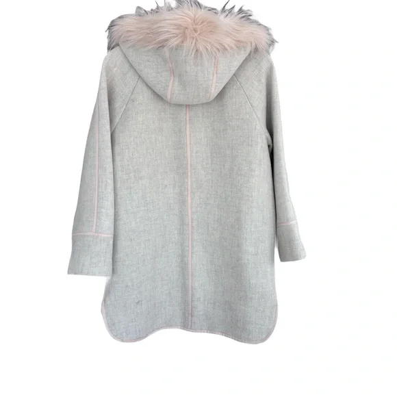 J Crew Italian Wool Coat in Light Gray by Nello Gori- Sz 4 - Picture 2 of 6